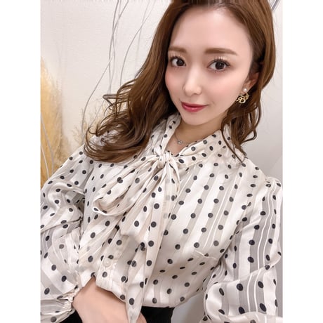 ribbon dot blouse