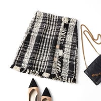 tweed mini skirt