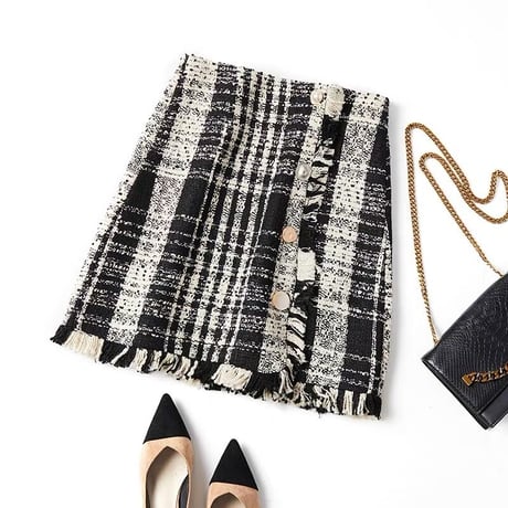 tweed mini skirt