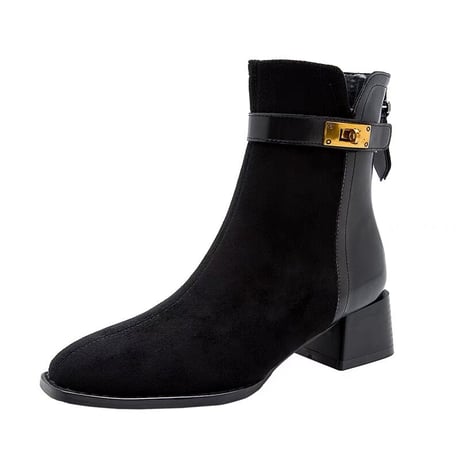 buckle short boots