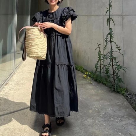 frill sleeve onepiece