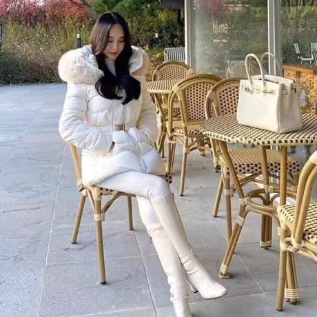 fox fur down jacket