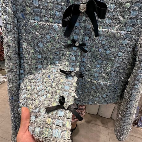 ribbon tweed jacket