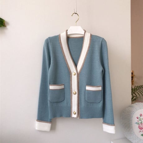 gold button cardigan