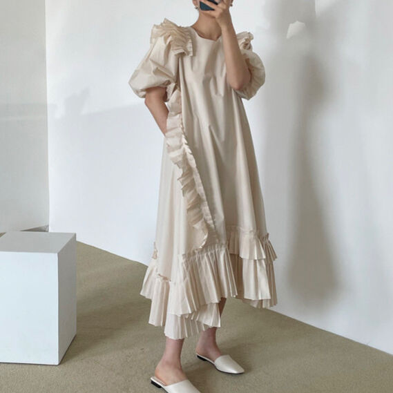 極美品♡ルネ♡肩フリル ワンピース 極美品♡ルネ♡肩フリル ワンピース