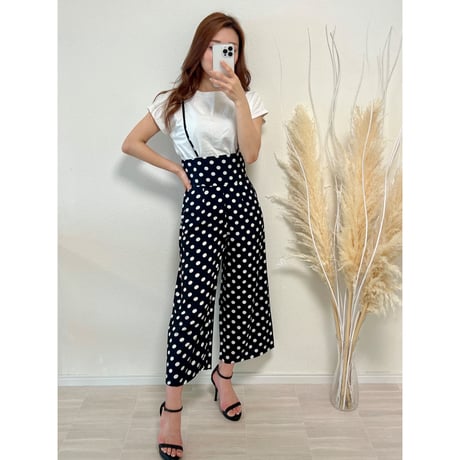High waist dot pants
