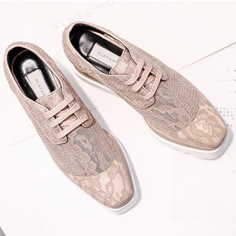 platform lace shoes