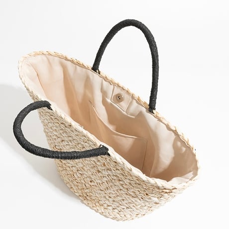 ribbon straw bag