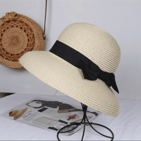 ribbon straw hat