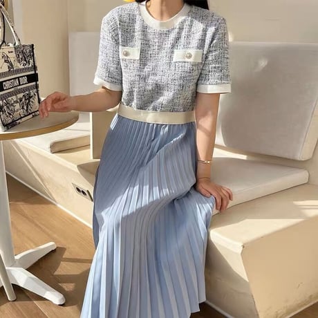 tweed 切り替え onepiece