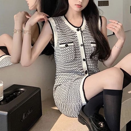 sleeveless summer knit onepiece