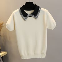 tweed襟 summer knit