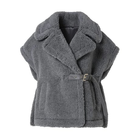 ベルト付き poncho coat