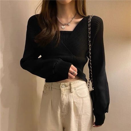 キャミソール付き ニット