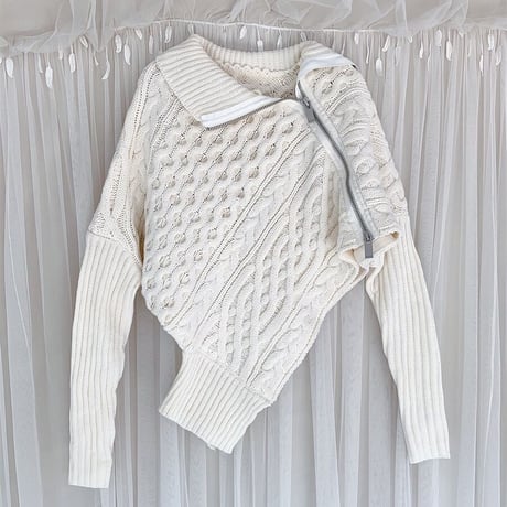 【高品質】zipper knit