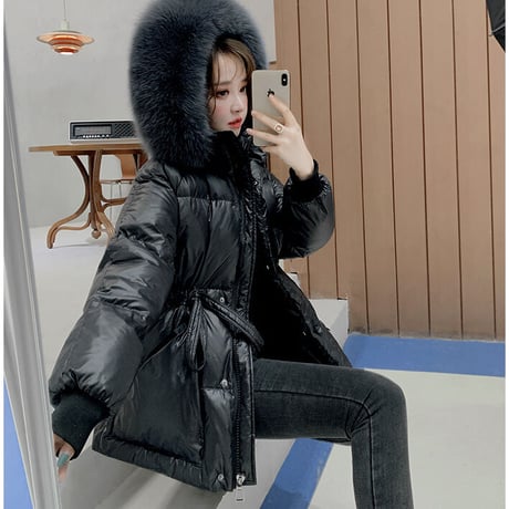 fox fur down jacket