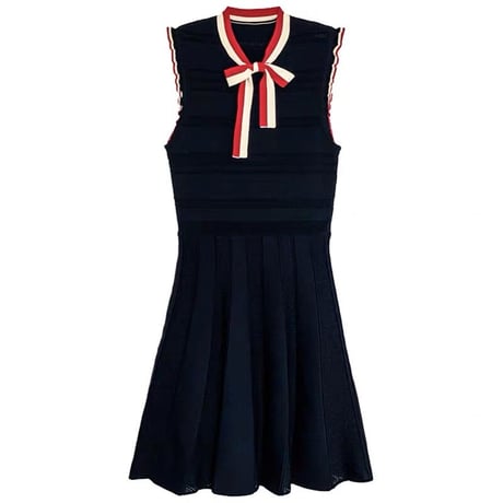 Ribbon sleeveless onepiece