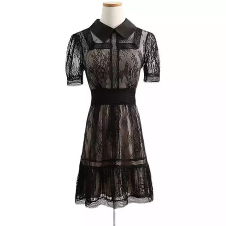 see-through lace mini onepiece