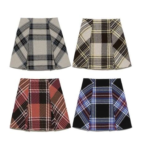 check mini skirt