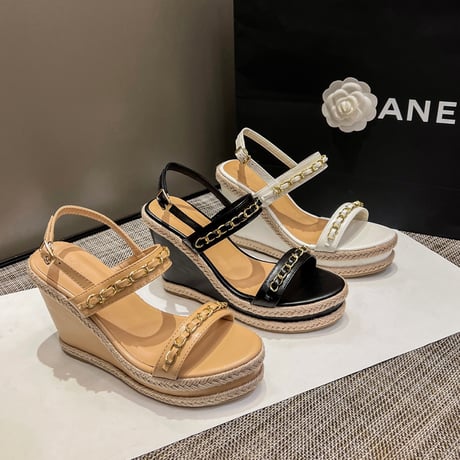 wedge chain sandals