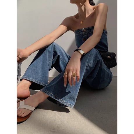 Denim rompers