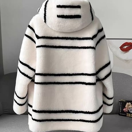 【ウール】border short coat