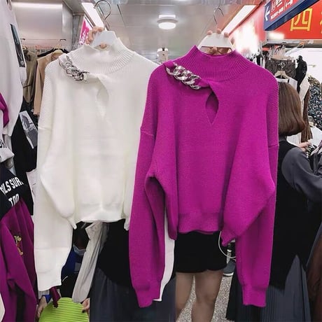 サイドチェーン ニット