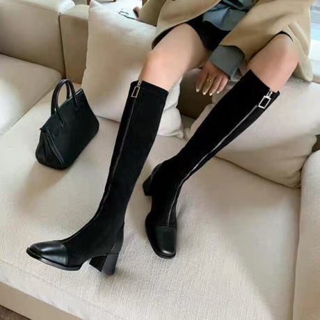 suède long boots