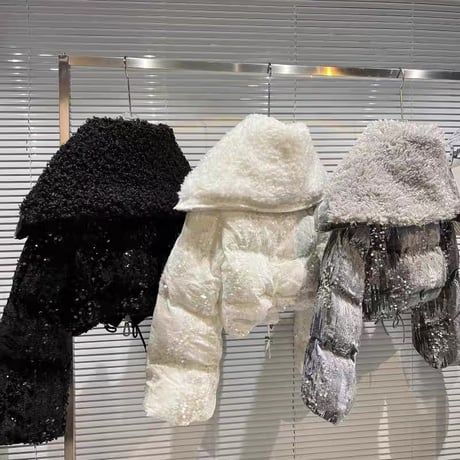スパンコール down jacket