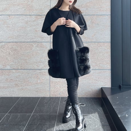 fox fur cape coat