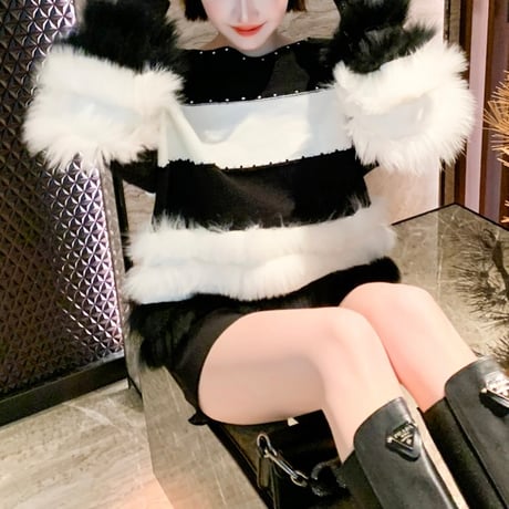 border fur knit