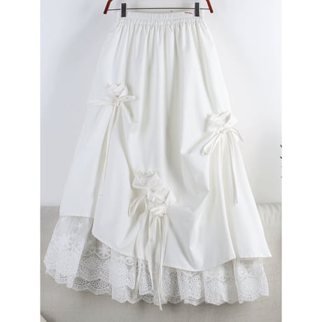 lace asymmetry skirt