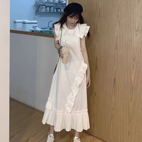 frill asymmetrical onepiece