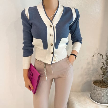 bi-color cardigan