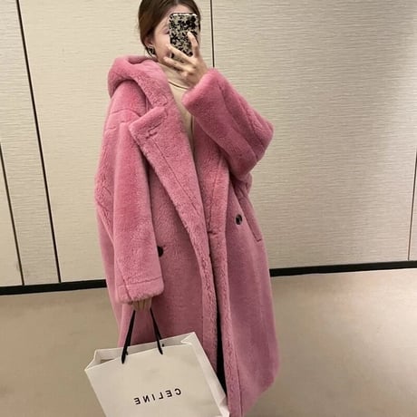 フード付き 【ウール100%】 long coat