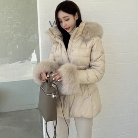 fox fur down jacket