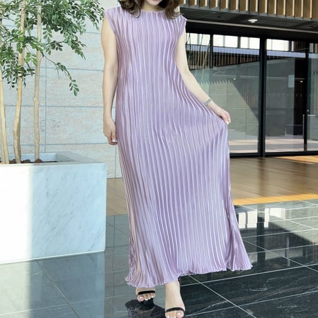 【即納】pleats long onepiece