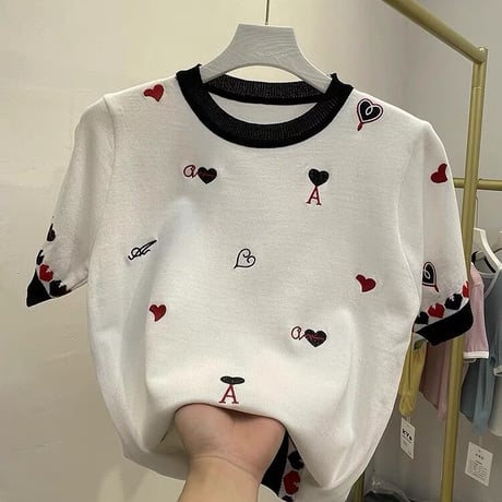heart alphabet summer knit
