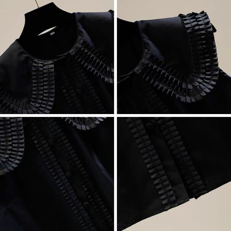 big collar sleeveless blouse