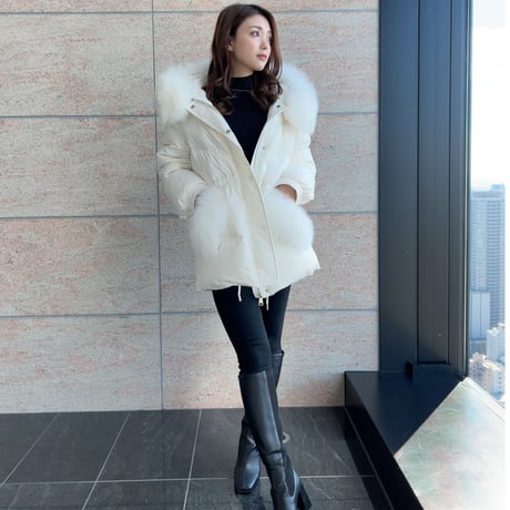【即納あり】fox fur down   coat