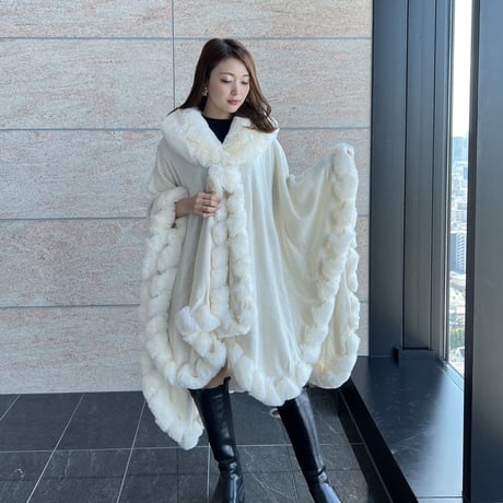 eco fur poncho