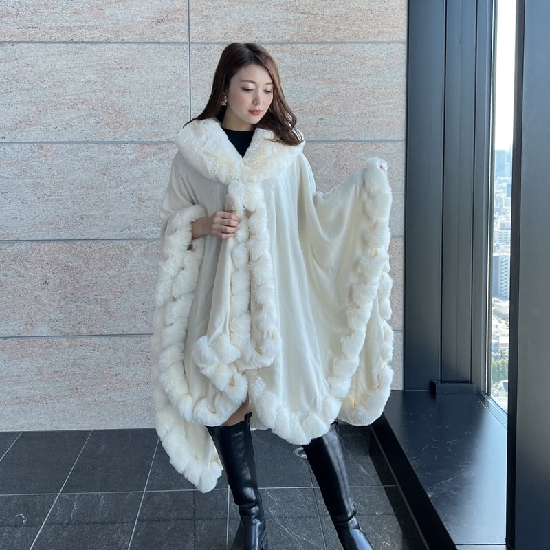 eco fur poncho | BrillantSelect Store