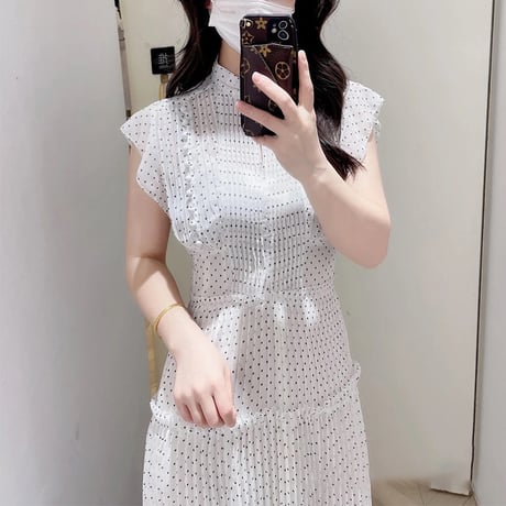 dot chiffon onepiece