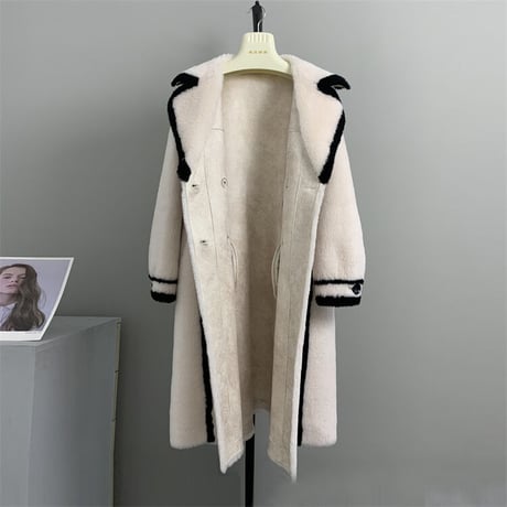 【ウール】bi-color long coat
