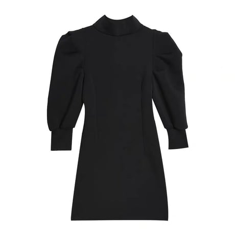 【即納】puff sleeve mini onepiece