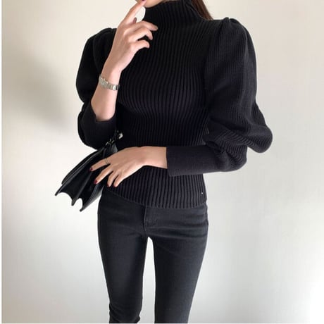 puff sleeve knit