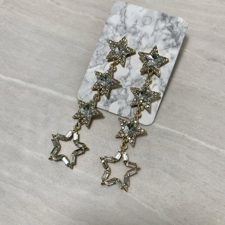 即納 スター4連ピアス