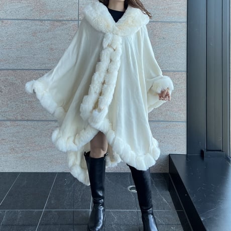 美品⭐️ グレースコンチネンタル ポンチョ風コート チェック 2way アルパカ 美品⭐️ グレースコンチネンタル ポンチョ風コート チェック