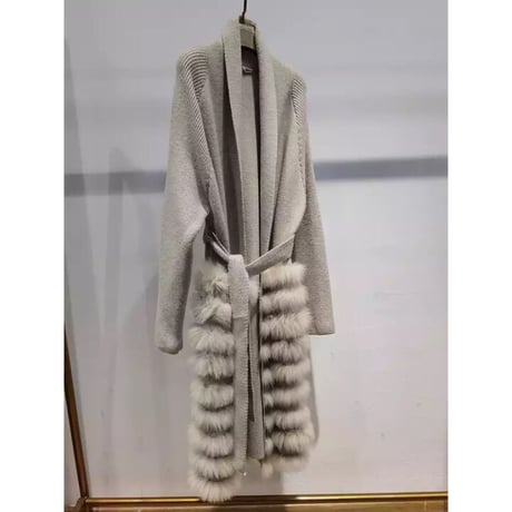fox fur cardigan