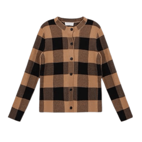 check cardigan